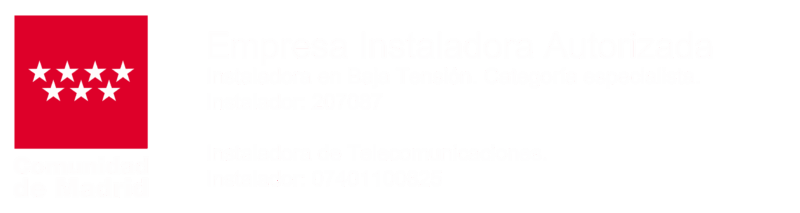 Sello de Empresa Instaladora Autorizada, versión en texto blanco